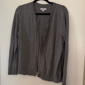 Croft & Barrow Grey Button-Up Cardigan